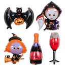 5 PCS 6016 Halloween Party Decorative Balloon Scene Arrangement Aluminum Film Balloon, Specification: Bat Pumpkin