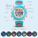 SYNOKE 9802 Children Sports Waterproof Digital Watch(Blue Orange)