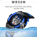 SYNOKE 9802 Children Sports Waterproof Digital Watch(Black Blue)