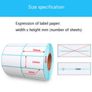 Sc5030 Double-Row Three-Proof Thermal Paper Waterproof Barcode Sticker, Size: 50 x 35 mm (2000 Pieces)