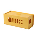 XM009 Plastic Plug-In Electric Wire Storage Box Power Board Wire Clip Box Charger Storage Finishing Box(Yellow)