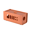 XM009 Plastic Plug-In Electric Wire Storage Box Power Board Wire Clip Box Charger Storage Finishing Box(Orange)
