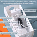 XM009 Plastic Plug-In Electric Wire Storage Box Power Board Wire Clip Box Charger Storage Finishing Box(White+Yellow Cover)