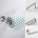 304 Stainless Steel With Grooved Bathroom Pendant Bathroom Shelf,Style: Paper Towel Holder A