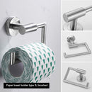 304 Stainless Steel With Grooved Bathroom Pendant Bathroom Shelf,Style: Paper Towel Holder B