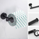 304 Stainless Steel With Grooved Bathroom Pendant Bathroom Shelf,Style: Black Paper Towel HolderA