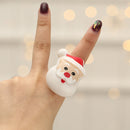 10 PCS Christmas Gift Prom Party Finger Light Glowing Ring Toy(Santa Claus)