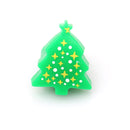 10 PCS Christmas Gift Prom Party Finger Light Glowing Ring Toy(Small Tree)