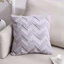 Double-Sided Plush Pillow Home Sofa Cushion Pillowcase, Size: 45x45cm Without Core(Gray Big Waves)
