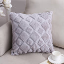Double-Sided Plush Pillow Home Sofa Cushion Pillowcase, Size: 45x45cm Without Core(Gray Square)