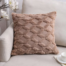 Double-Sided Plush Pillow Home Sofa Cushion Pillowcase, Size: 45x45cm Without Core(Brown Rings)