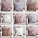 Double-Sided Plush Pillow Home Sofa Cushion Pillowcase, Size: 45x45cm Without Core(Brown Rings)