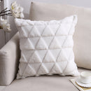 Double-Sided Plush Pillow Home Sofa Cushion Pillowcase, Size: 45x45cm Without Core(White Positive Triangle)