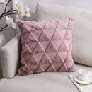 Double-Sided Plush Pillow Home Sofa Cushion Pillowcase, Size: 45x45cm Without Core(Pink Positive Triangle)