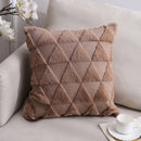 Double-Sided Plush Pillow Home Sofa Cushion Pillowcase, Size: 45x45cm Without Core(Brown Positive Triangle)