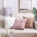 Double-Sided Plush Pillow Home Sofa Cushion Pillowcase, Size: 45x45cm Without Core(Brown Square)
