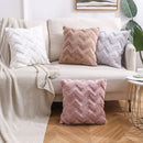 Double-Sided Plush Pillow Home Sofa Cushion Pillowcase, Size: 45x45cm Without Core(White Big Waves)