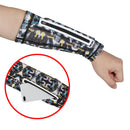 Sports Multi-Function Sunscreen Ice Sleeves with Zipper Pocket, Size: S(Technology Blue Short Version)