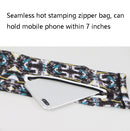 Sports Multi-Function Sunscreen Ice Sleeves with Zipper Pocket, Size: L(Black Short Version)