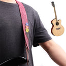 Leather Guitar Strap Retro Cowboy Electric Guitar Pick Strap(Brown)