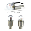 2 PCS Bike Supplies Neon Strobe LED Tire Valve Caps lights