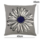 2 PCS Waterproof Antifouling & Oil Proof Pillowcase Living Room Home Printing Polyester Linen Sofa Cushion Without Pillow Core, Size: 45x45cm(SF001-8)