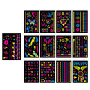 10 PCS Fluorescent Flower Arm Tattoo Sticker Face Sticker Waterproof Feather Tattoo Arm Tattoo Sticker(DKCS032)
