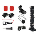 2 Set Cycling Helmet Adhesive Multi-Joint Arm Fixed Mount Set for DJI Osmo Action, GoPro HERO9 Black / HERO8 Black /7 /6 /5 /5 Session /4 Session /4 /3+ /3 /2 /1, Xiaoyi and Other Action Cameras Style 3
