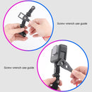 2 Set Cycling Helmet Adhesive Multi-Joint Arm Fixed Mount Set for DJI Osmo Action, GoPro HERO9 Black / HERO8 Black /7 /6 /5 /5 Session /4 Session /4 /3+ /3 /2 /1, Xiaoyi and Other Action Cameras Style 4