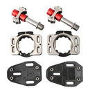 MEROCA Road Lock Shoes Card Three Pardin Bicycle Lollipops Self-Locking Pedal With Lock, Style: Titanium Alloy Axis (Red)