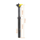 ZOOM Bicycle Hand-Controlled Lifting Rod Mountain Highway Bicycle Sitting Tube, Style: Seat Tube+Turn 31.6mm Reducing Sleeve