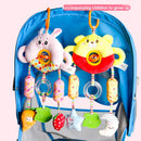 Stroller Toy 0-1 Year Old Bed Hanging Turn Bead Doll Baby Bed Bell Plush Rattle(H168190-3A Bear)