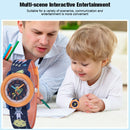 JNEW A369-86408 Children Cartoon Cosmic Starry Sky Waterproof Time Cognitive Ribbon Quartz Watch(Orange)