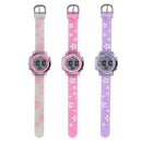 JNEW A380-86195 Children Cartoon Cherry Blossom Waterproof Time Recognition Colorful LED Electronic Watch(White)