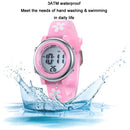 JNEW A380-86195 Children Cartoon Cherry Blossom Waterproof Time Recognition Colorful LED Electronic Watch(Pink)
