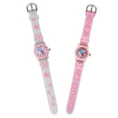 JNEW A335-86228 Children Cartoon 3D Love Butterfly Silicone Waterproof Quartz Watch(Pink Shell White Belt)