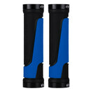 2 Pairs BG-0404 Bicycle Rubber Handle Cover The Mountain Bike Bilateral Lock Dead Anti-Slip Handle Cover(Blue)