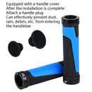 2 Pairs BG-0404 Bicycle Rubber Handle Cover The Mountain Bike Bilateral Lock Dead Anti-Slip Handle Cover(Blue)