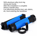 2 Pairs BG-0404 Bicycle Rubber Handle Cover The Mountain Bike Bilateral Lock Dead Anti-Slip Handle Cover(Black)