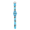 JNEW A335-86267 Children Cartoon 3D Diving Monkey Silicone Waterproof Quartz Watch(Light Blue)