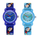 JNEW A335-86267 Children Cartoon 3D Diving Monkey Silicone Waterproof Quartz Watch(Light Blue)