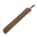 Retro Simple Leather Stylus Leather Zipper Pen Protection Case Crazy Horse Skin Mini Pen Case( Yellow Brown)