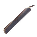Retro Simple Leather Stylus Leather Zipper Pen Protection Case Crazy Horse Skin Mini Pen Case(Coffee)