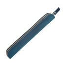 Retro Simple Leather Stylus Leather Zipper Pen Protection Case Crazy Horse Skin Mini Pen Case(Blue)