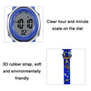 JNEW A380-20092 Children Cartoon 3D Pirate Ship Waterproof Time Cognitive Multifunction Sports LED Electronic Watch(Blue)