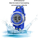 JNEW A380-20092 Children Cartoon 3D Pirate Ship Waterproof Time Cognitive Multifunction Sports LED Electronic Watch(Blue)