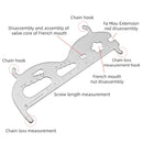 3 PCS CYCLINGBOX Mountain Bicycle Chain Wear Measuring Ruler Measuring Chain Ruler Inspection Tool(Silver)