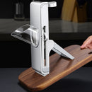 Hand Cutting Cutter Kitchen Lever Slicer Pressing Grater(Simple Blue)