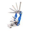 2 PCS BG-9835D Bicycle Multi-Function Maintenance Curved 11 In 1 Tool Mountain Highway Bike With Interception Machine Combination Tool(blue)