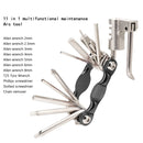 2 PCS BG-9835D Bicycle Multi-Function Maintenance Curved 11 In 1 Tool Mountain Highway Bike With Interception Machine Combination Tool(blue)